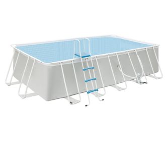 Piscina supraterana cu cadru de otel cu pompa de filtru, cartus filtrant, pereti laterali ranforsati Rezistenta la rugina Piscin