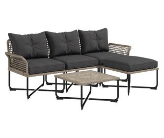 Комплект градински мебели от 5 части с диван