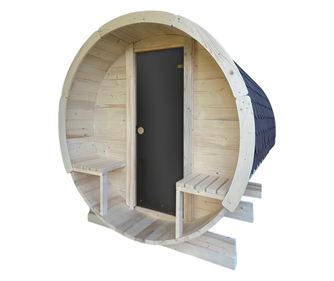 Sauna exterioară - Sauna Uscată - Lemn de brad - Colecția Supreme - Până la 400cm - 4000mm x 2200mm, Soba pe lemne