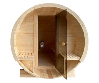 Sauna exterioară - Sauna Uscată - Lemn de brad - Colecția Elysium - Până la 400cm - 4000mm x 2200mm, Soba pe lemne