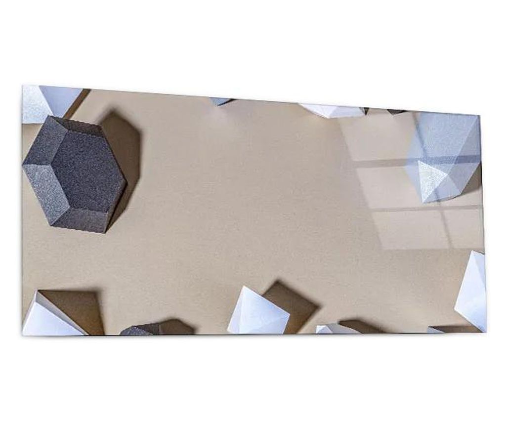 Tablou Sticla, Geometric 3d Shapes, 60x120cm