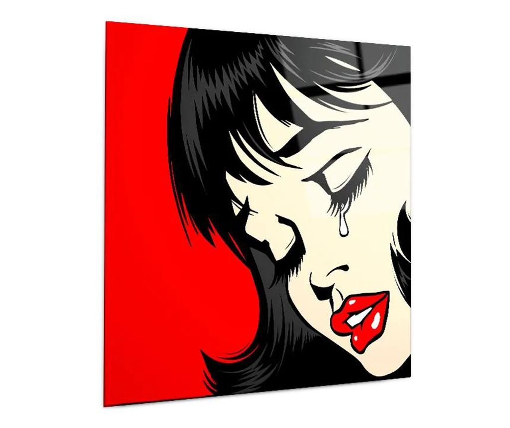 Tablou Sticla, Pop Crying, 100x100cm