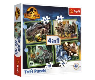 TREFL JURASSIC WORLD 4IN1 DINOZAURUSZ VILÁGA PUZZLE