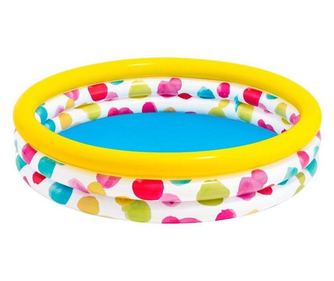 Piscina gonflabila copii, Intex, Cool dots ,multicolor, 581 litri,168 x 38 cm, 58449