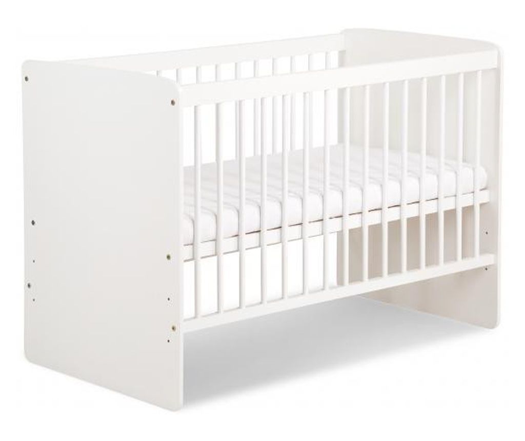 Kρεβάτι Μωρού Ξύλινο Λευκό KLUPS KAROLINA II