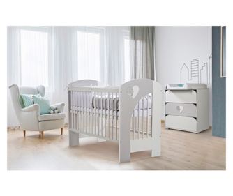 Namještaj Dječja soba I Bebe KLUPS NEL HEART Bijela Siva