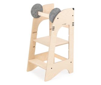 Učni stolp MamaToyz Learning Tower iz lesa, Miška