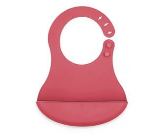 Бебешка силиконова лигавник BabyJem (Цвят: Розов)