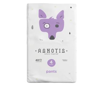 Scutece tip chilotel hipoalergenice Agnotis pants, marimea nr. 4, 9-15 kg, 40 bucati