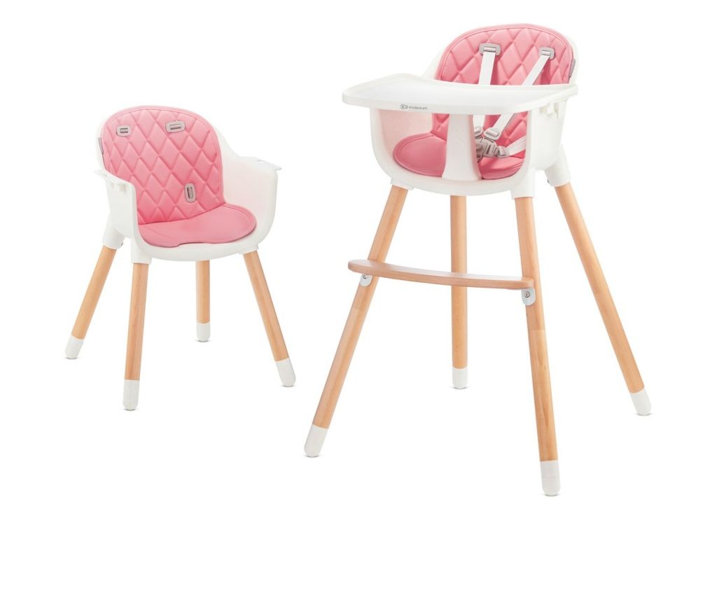Kinderkraft Sienna 2-в-1 Столче за хранене, Розово