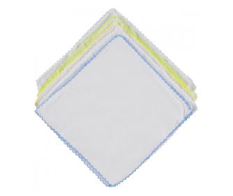 Set 10 batistute BabyJem din bumbac pentru copii 20x20 cm