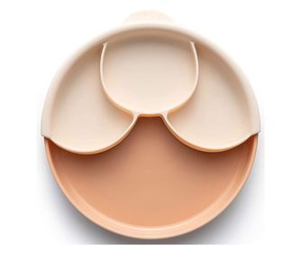Komplet za hranjenje dojenčkov Miniware Healthy Meal, 100% iz naravnih biorazgradljivih materialov, 3 kosi, Toffee/Peach