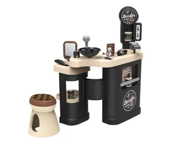 Salon coafura pentru copii Smoby Barber Shop, Barber and Cut negru
