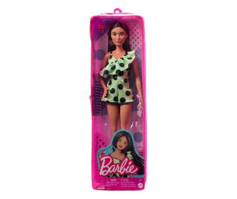 LUTKA BARBIE FASHIONISTA BRUNETA SA ZELENIM KOMBINEZONOM