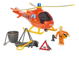 Simba Fireman Sam Wallaby elektromos helikopter Tom figurával