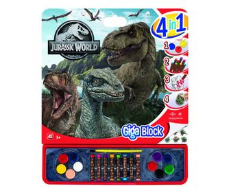 JURASSIC WORLD SET PENTRU DESEN GIGA BLOCK 4 IN 1