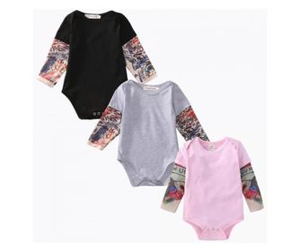 Body cu tatuaj Drool (Culoare: Roz, Marime: 100)