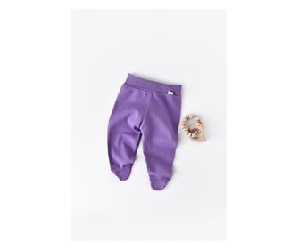 Pantaloni cu Botosei - Bumbac organic Mov BabyCosy (Marime: 0-3 Luni)
