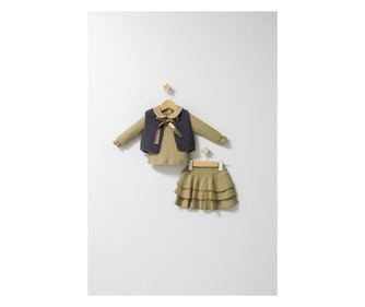 Komplet 3 kosov: krilo, bluzica in elegantna jopica za dojenčke Fun Penguin, Tongs baby (Barva: Siva, Velikost: 18-24 mesecev)