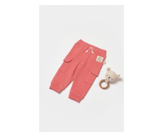 Панталони с джобове отстрани, Two thread, 100% органичен памук - Rose, BabyCosy (Размер: 9-12 месеца)