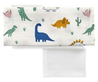 4 db BabyJem 25x29 cm-es muslin kendő (Modell: színes gyűrűk)