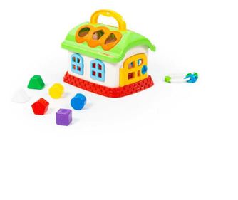 Casuta educativa + forme, 23x18x16 cm, Wader