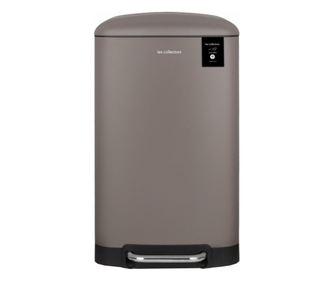 Les Collectors N° 719 pedálos szemetes, 30 liter, csendes nyitás, zárás, tartós rozsdamentes acél test, matt felület, szürkésbar