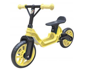 Bicicleta fara pedale Malipen cu cadru din plastic, galben