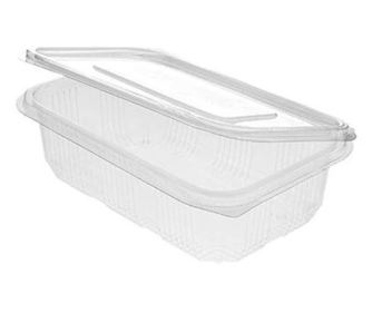 Eldobható ételtároló készlet fedővel, 750 ml, 100 db/szett