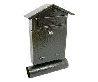 Cutie postala, cu loc pentru ziar, auriu, format B6, 23x7x37.5 cm, Damech