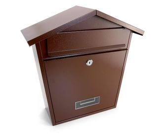 Cutie postala, maro, 36.5x13.3x36.5 cm, Modern