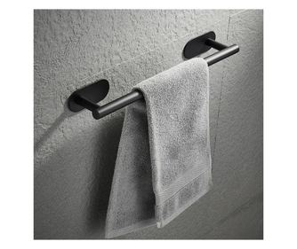 Suport confortabil din oel pentru prosop, lungime 40 cm, culoare Neagra