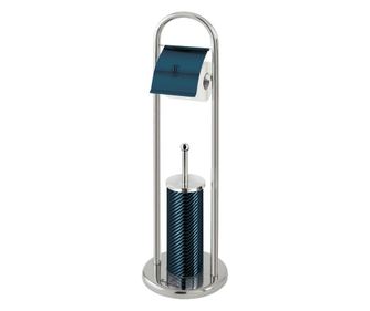 Perie WC, cu suport pentru hartie igienica, Berlinger Haus, Aquamarine Colection, BH6546