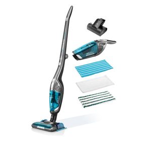Aspirator vertical si mop 3 in 1 fara fir ETA Moneto II AQUA PLUS 8453 90000, Li-ion 25,2 V, 0.55 l