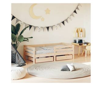 Dětský rám postele se zásuvkami, 70x140 cm, masivní borovice