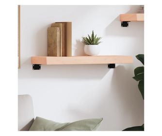 Falra szerelhet polc, 60x20x6 cm, kezeletlen tmr tlgyfa