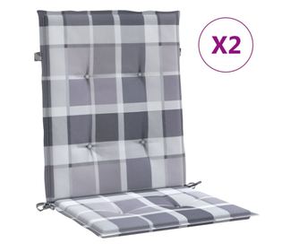 Kerti szkprna, 2 db, szrke kocks minta, 100x50x3 cm