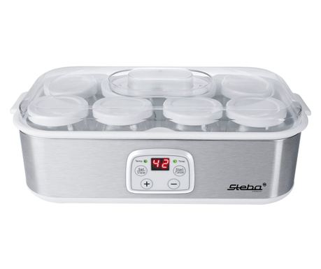 Aparat de facut iaurt, Steba Germany, JM3, 8x180 ml, 30 W, inox
