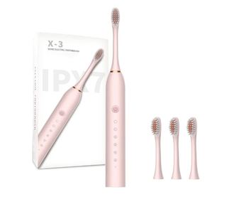 Periuta de dinti electrica, NYTRO X3 Sonic, 42000 pulsatii/minut, 6 programe, smart timer, 4 capete, IPX7, Pink