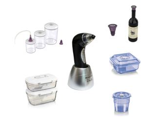 Aparat de vidat portabil, Magic Vac, Cheffy, vidare uscata/umeda, negru