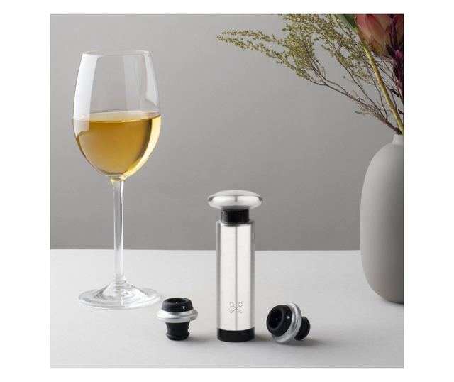 Pompa de vidat manuala, LES PETITS CHAMPS, WOM440, vidare vin, inox