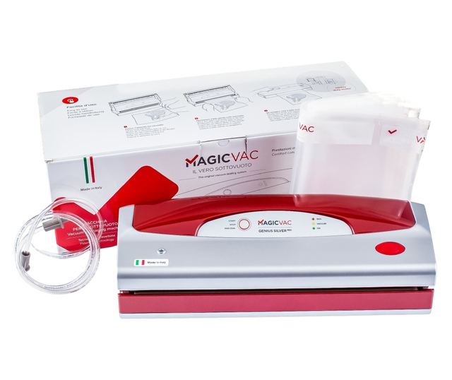 Aparat de vidat, magic vac - genius silver red