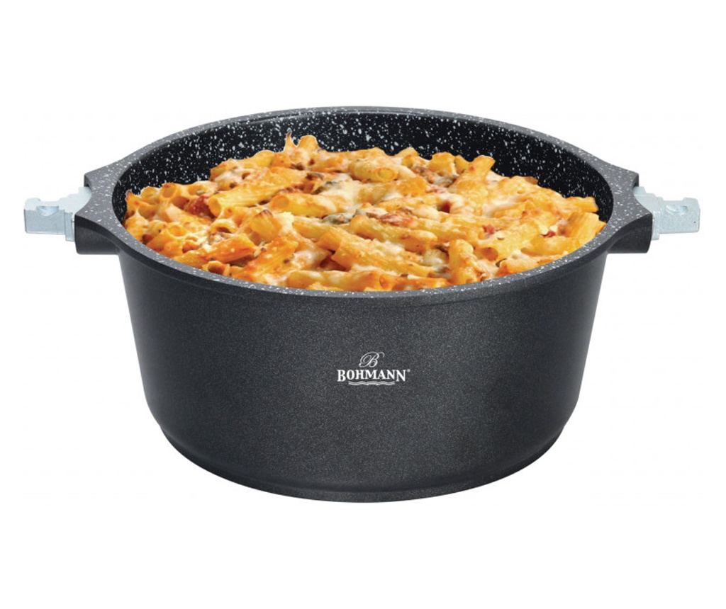 Δοχείο Bohmann BH 1730-24CR, 24 cm, 4,3 l, Αφαιρούμενες λαβές, Επαγωγικό, Μαύρο - 3