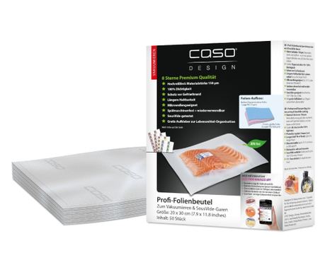 Set de 50 de pungi si role pentru vidat, caso germany - 20 x 30 cm 
