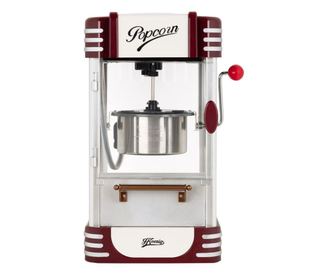 H.Koenig POP330 retro pattogatott kukorica gép, 360 W, 50 g-os edény, rozsdamentes acél, belső világítás, hőmérséklet fenntartás