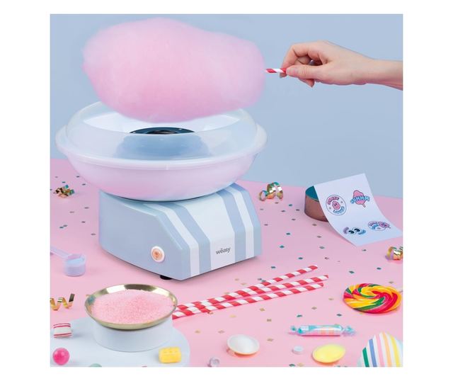 Weasy vattacukor készítő, SWEE32, tál 31,5 cm, mérőpohár, könnyen használható, könnyen tisztítható, gyors előkészítés, csúszásme