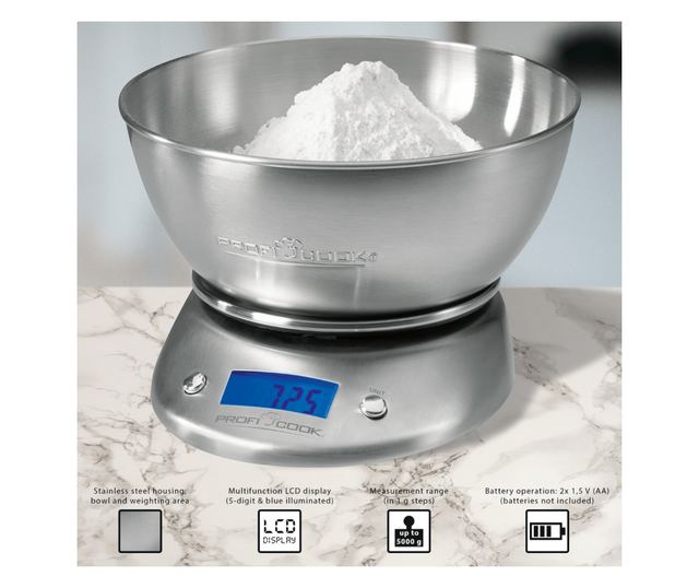 Cantar de bucatarie cu bol, proficook - kw1040