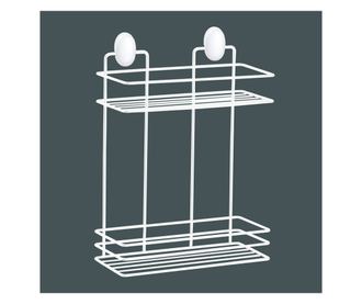 Етажерка за баня Metalife DB-719, 24х11х32.5 см, 2 нива, Бял