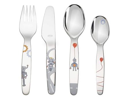 Set de tacamuri pentru copii, rösle – little robot, inox 