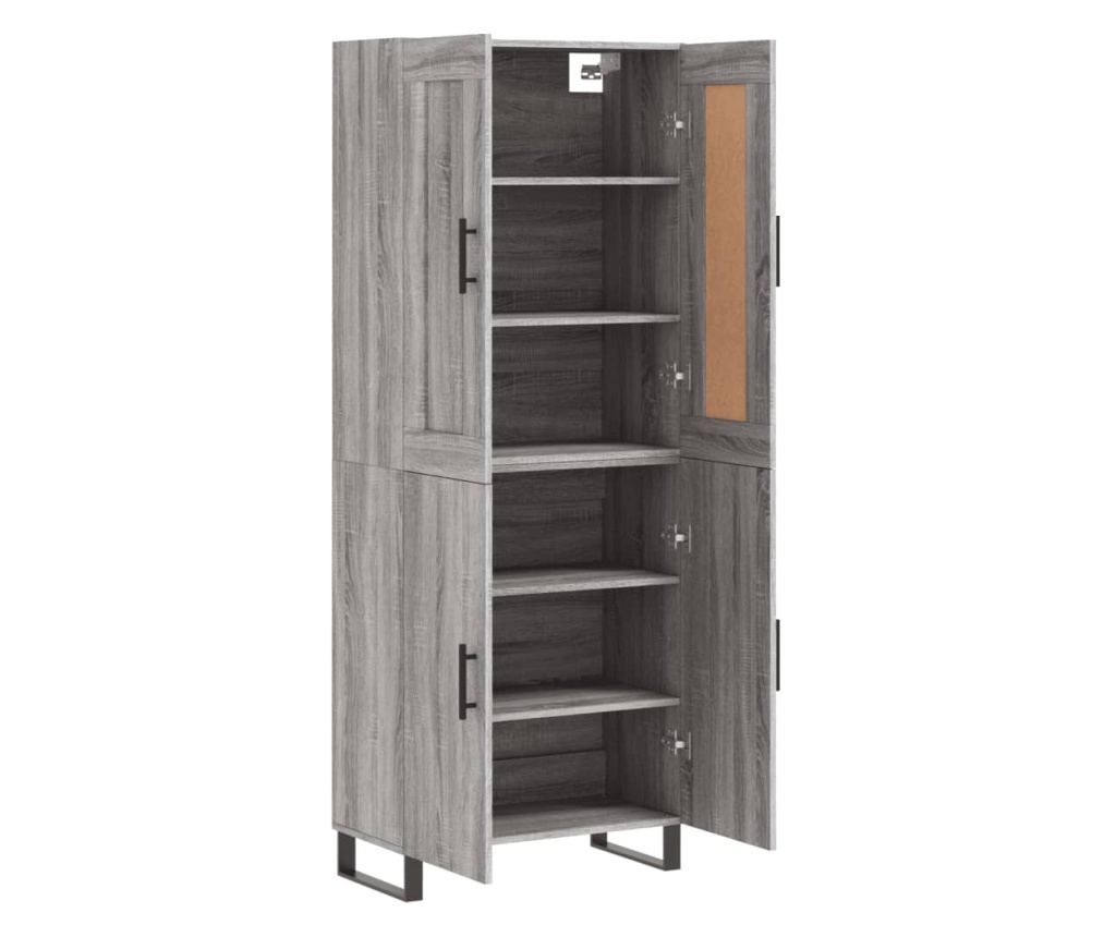 Visoki ormarić, sonoma siva, 69,5x34x180 cm, kompozitno drvo - 4